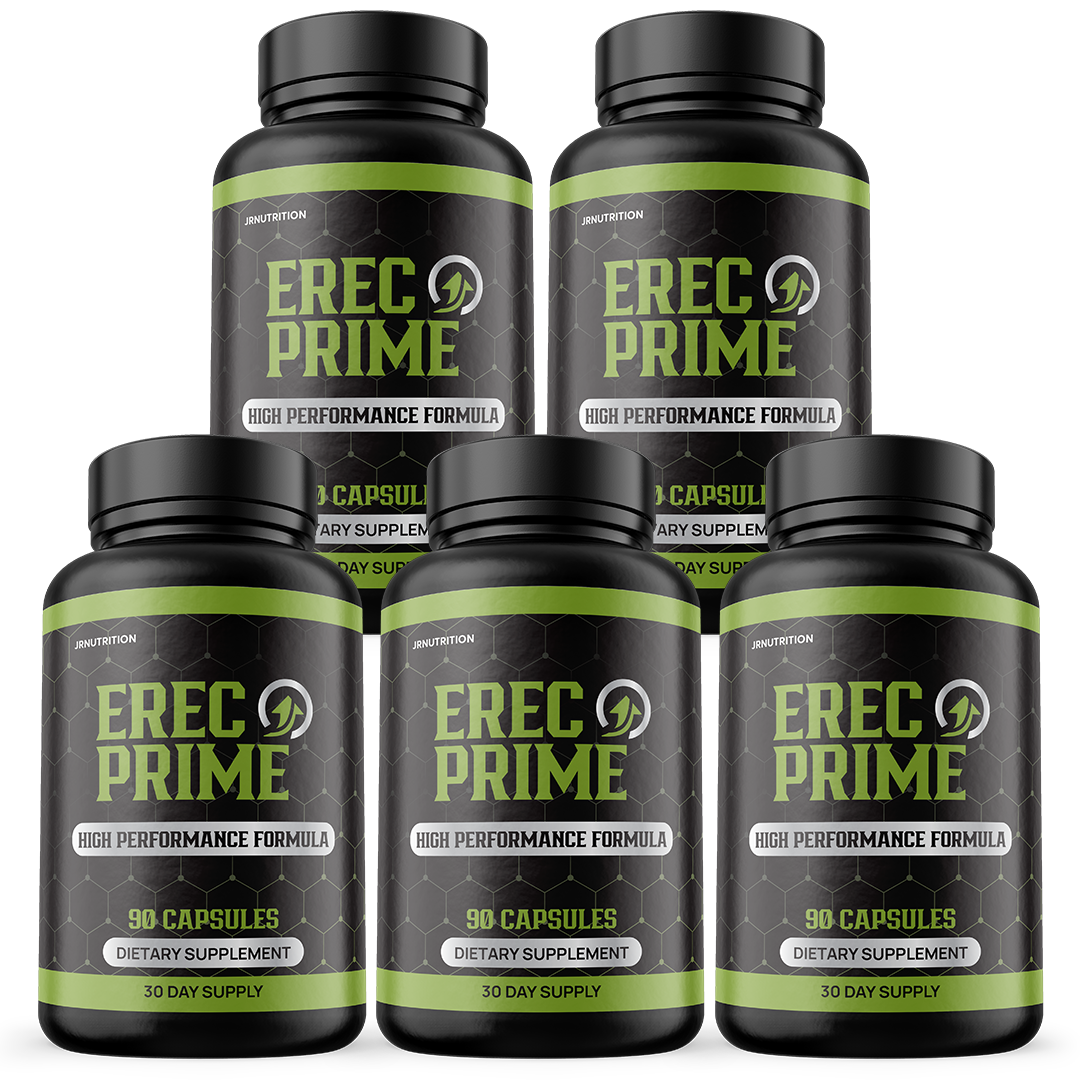 Erec Prime Supplement for Men Virility, Male Performance Pills - 5 Bottles
